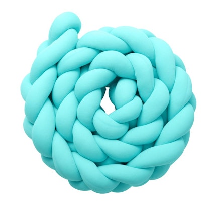 Babylove, bed bumper knot cushion, turquoise