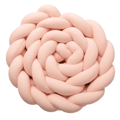 Babylove,bed bumper knot cushion,peach