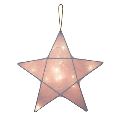 Numero 74, nattlampa stjärna med ljusslinga, Dusty pink