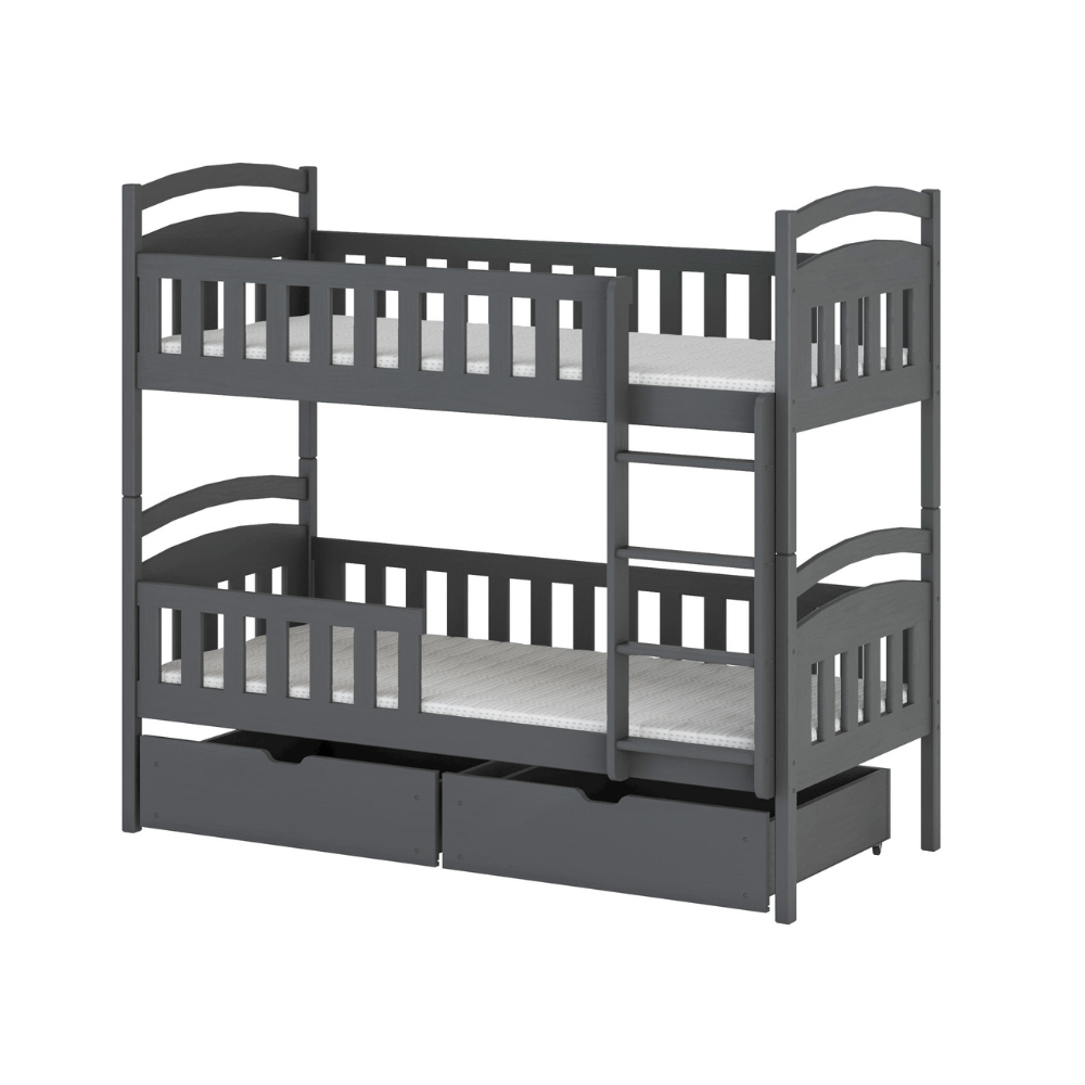 Bunk bed with barrier, Andreas Bunk bed with barrier, Andreas