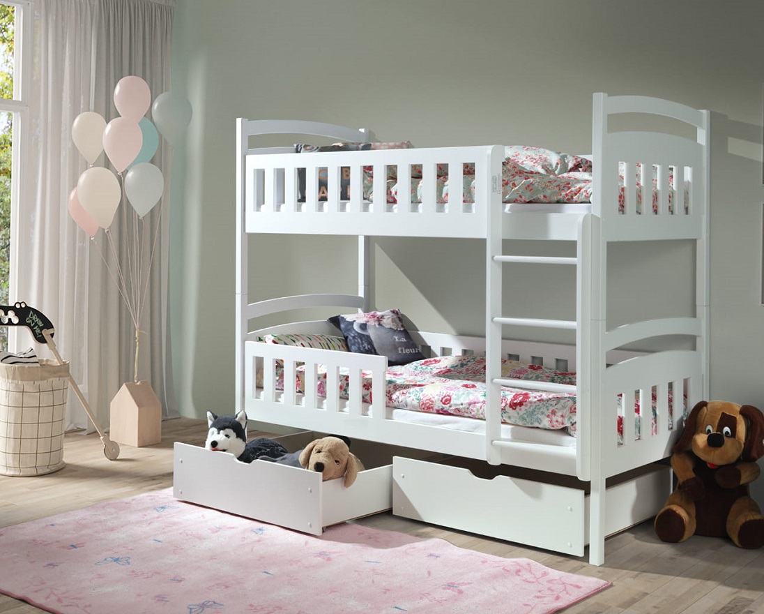 Bunk bed with barrier, Andreas Bunk bed with barrier, Andreas