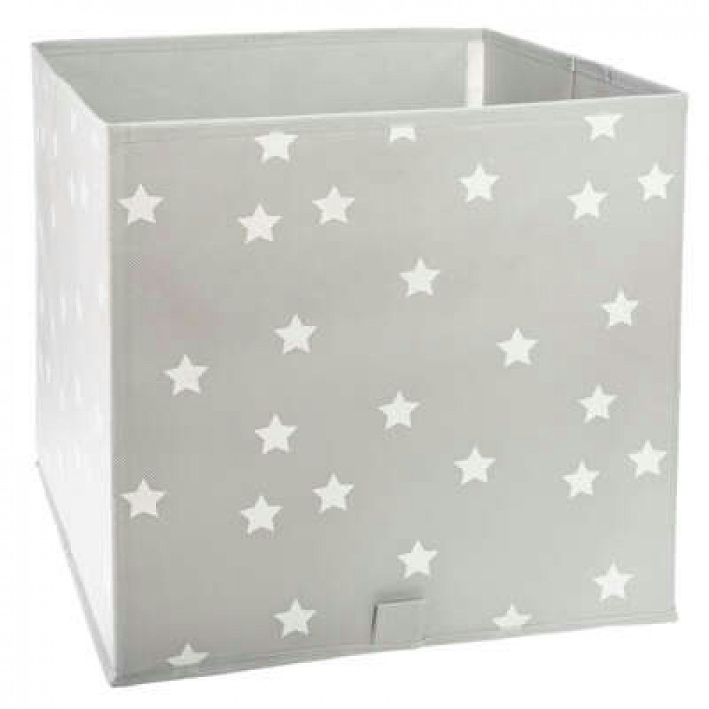 Storage basket Grey stars Storage basket Grey stars