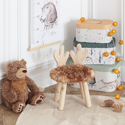 Wooden chair for the children's room, moose