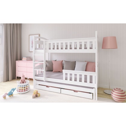 Bunk bed with barrier and three beds Heidi