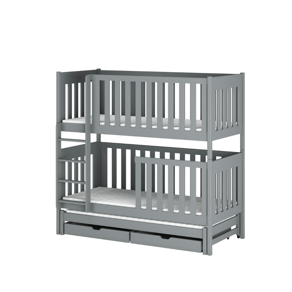 Bunk bed with barrier and three beds Ebba Bunk bed with barrier and three beds Ebba