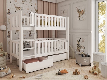 Bunk bed with barrier with lock, Kinley