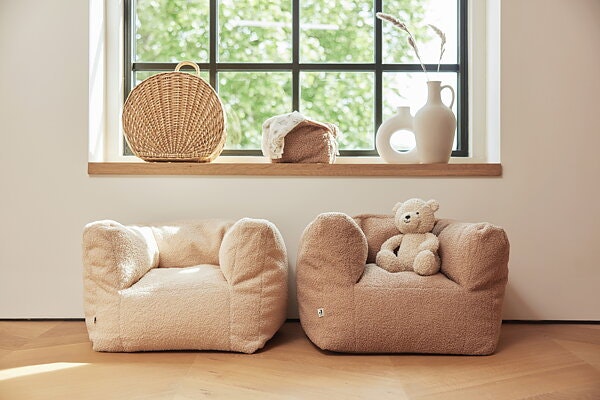 Jollein, Sofa Beanbag armchair, boucle Biscuit 