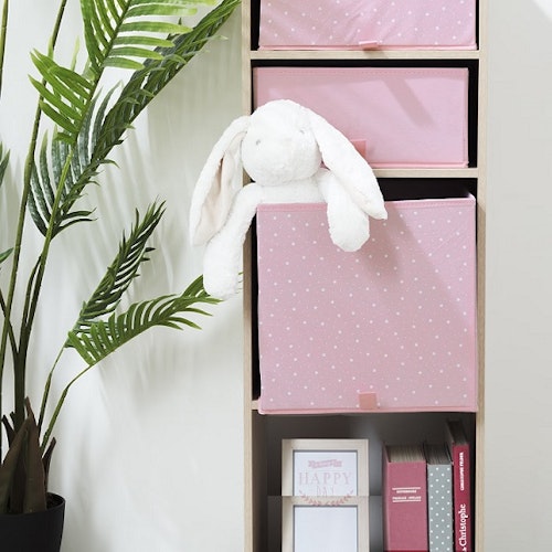 Storage basket Pink stars