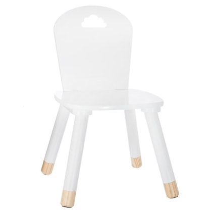 White wooden chair for the children's room