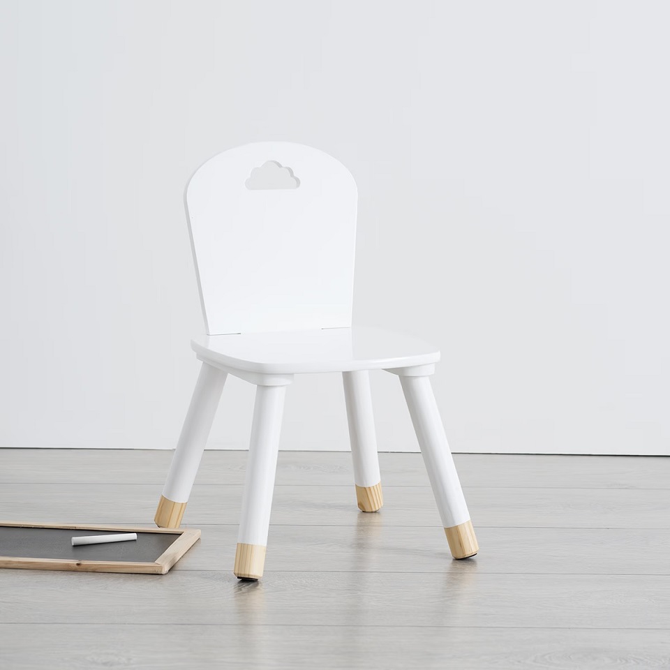 White wooden chair for the children's room 
