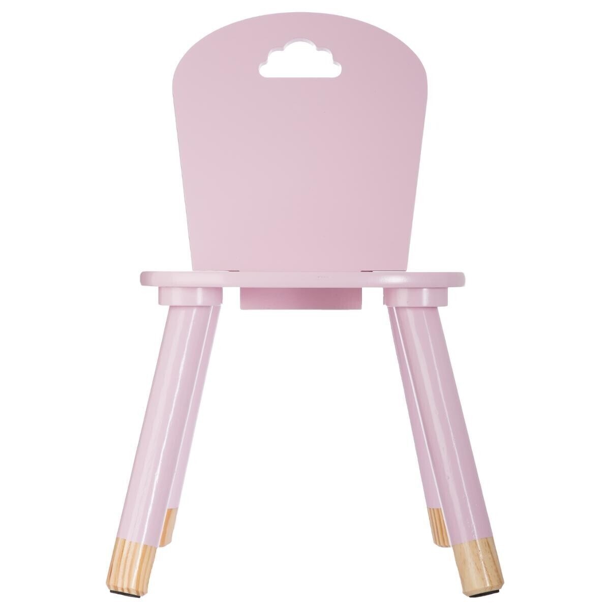 Pink wooden chair for the children's room 