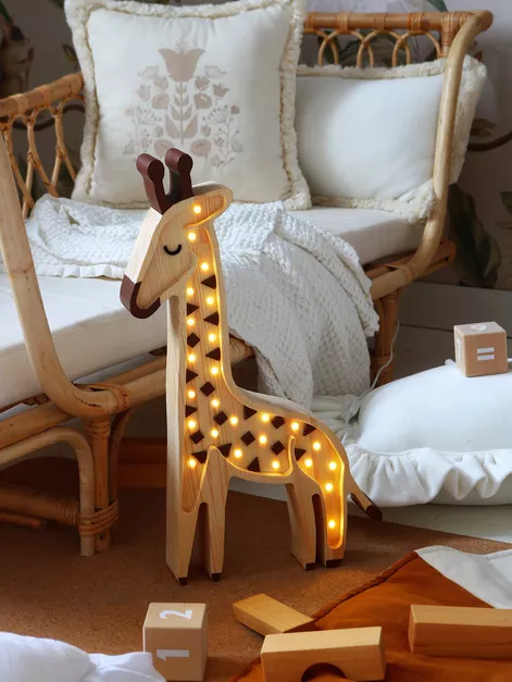 Little Lights, Nattlampa till barnrummet, Giraff Natur 