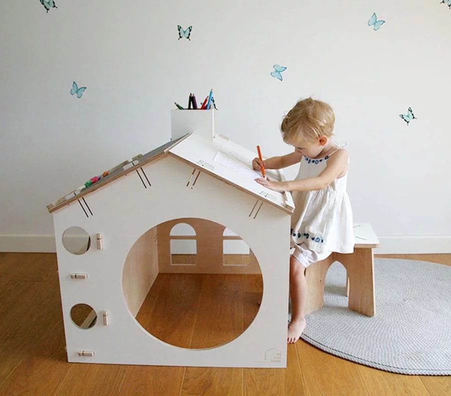 Playhouse with desk and chair 