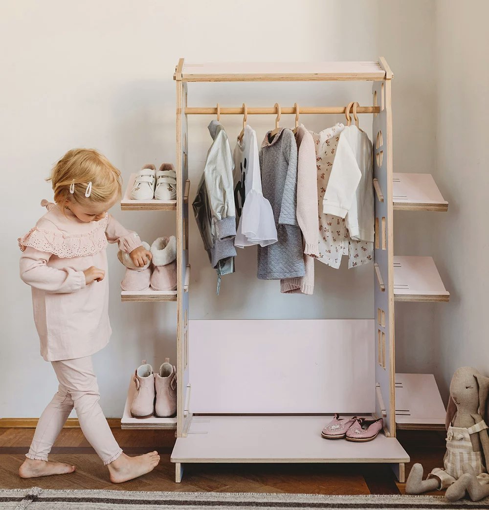 Garderob klädstång hus, The Mini Dressing Room - Babylove.se
