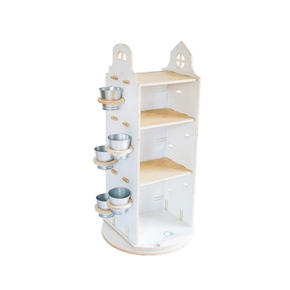 Floor shelf dollhouse, A 360 House