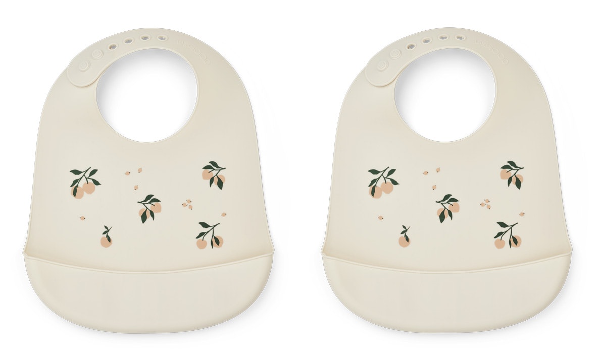 Liewood, Tilda Silicone bib set of 2, Peach sea shell mix 