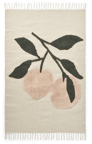 Liewood, Bent wool rug with fringes, Peach sea shell mix 