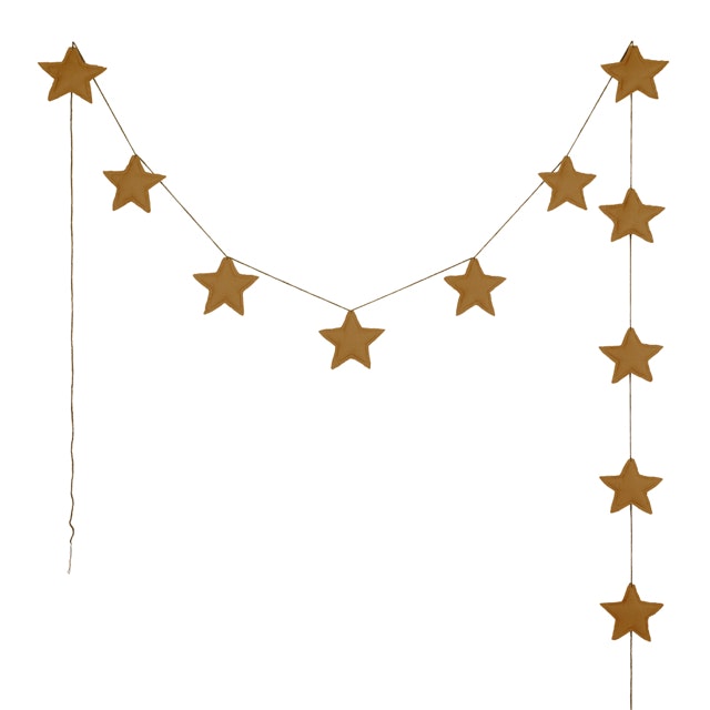 Numero 74, garland for the children's room, Mini Star Gold 