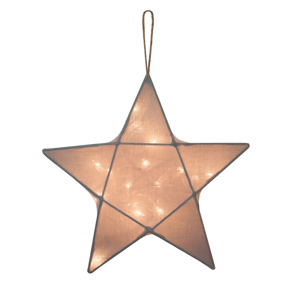 Numero 74, star night light with LED, Silver Grey 