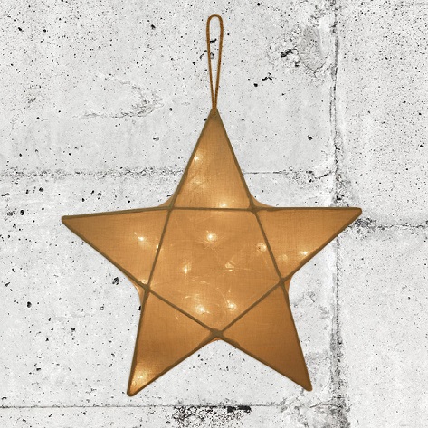 Numero 74, star night lamp with LED, Gold 