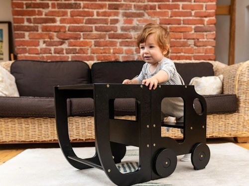 Buildable kitchen helper car, black