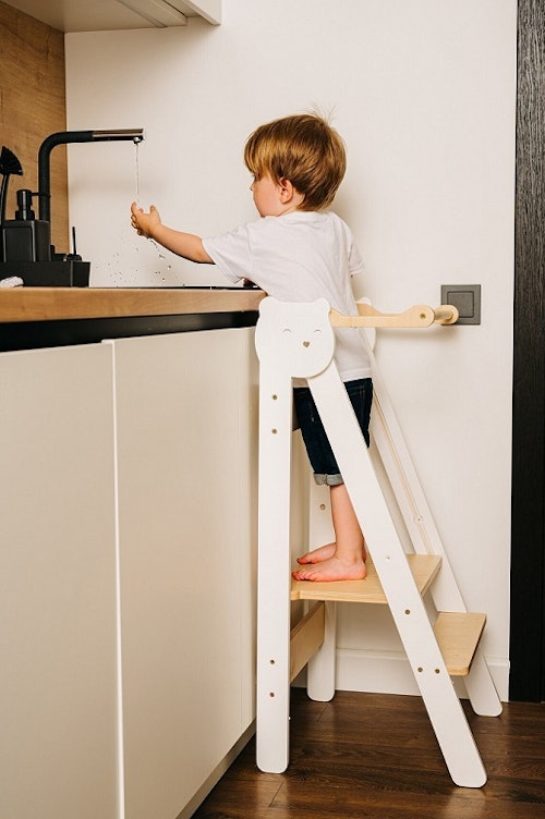 Kitchen helper foldable, white