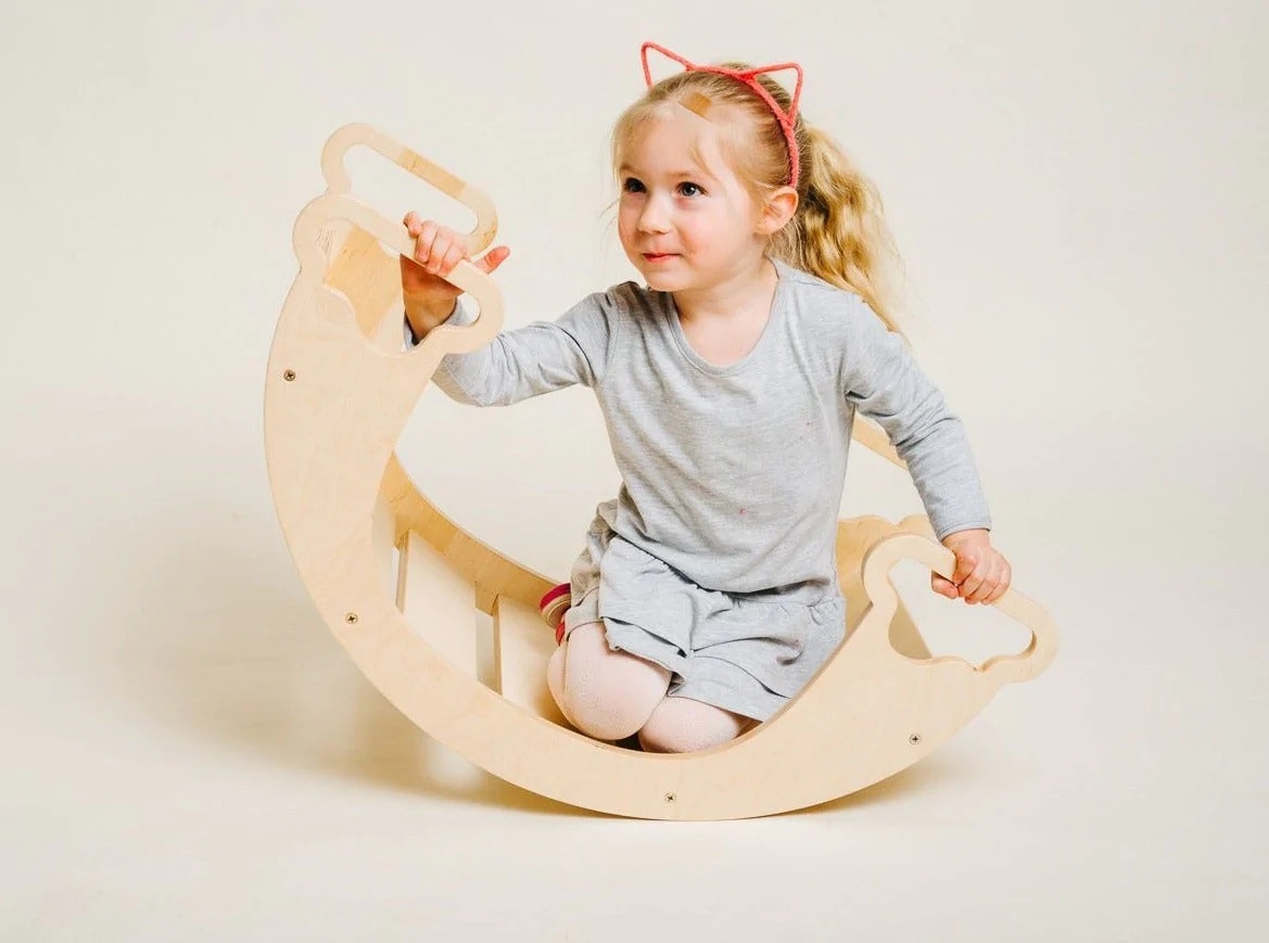 Climbing swing for the children's room, natural 