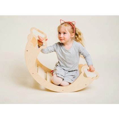 Climbing swing for the children's room, natural