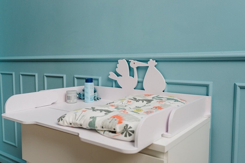 Changing table shelf 2 in 1, white 