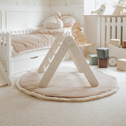 Meow, climbing triangle for the children's room, white/natural