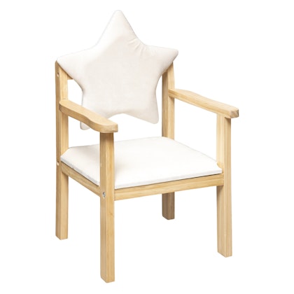 Chair for the children's room star, white/natural