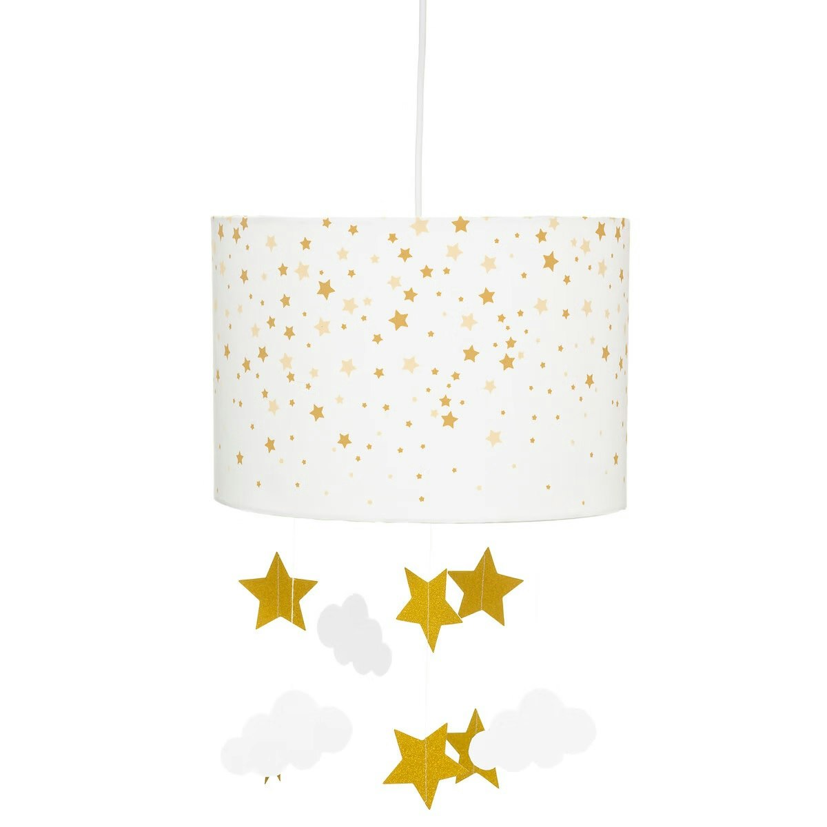 White ceiling lamp for the children's room, stars 