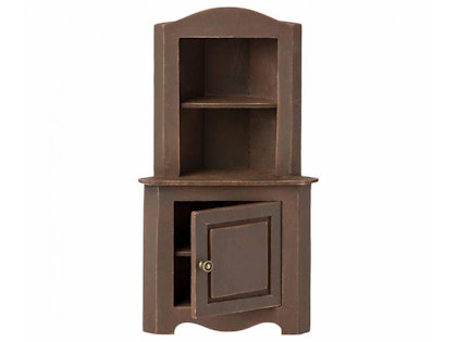 Maileg, Corner cabinet mini, brown