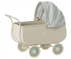 Maileg, pram micro, blue