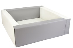 Rektangulärt grå/vit bollhav 80x80x30 cm (valfri bollfärg)