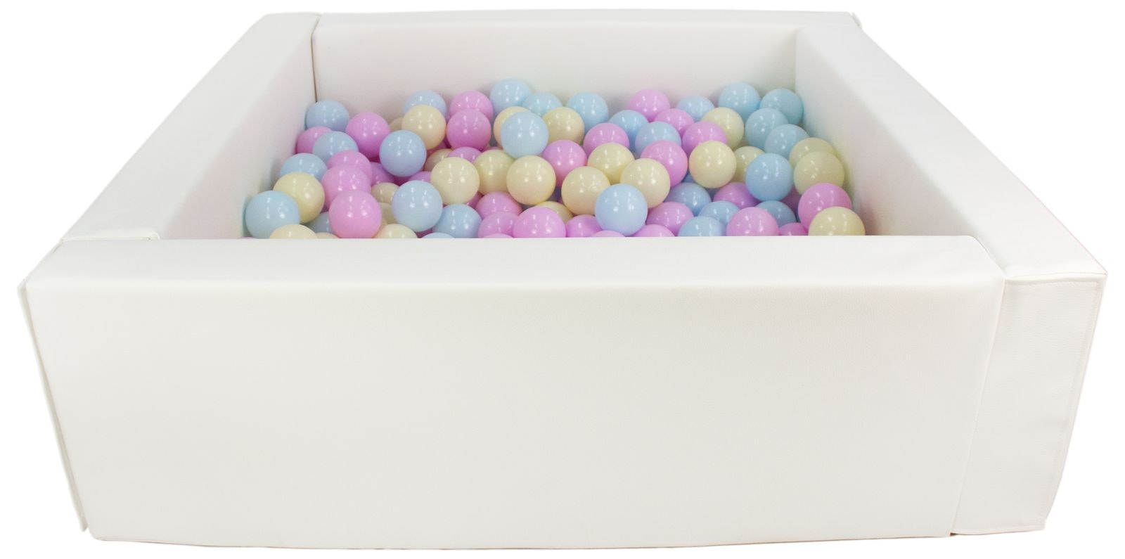 Square white ball pit 80x80x30 cm (ball color of your choice) 
