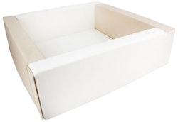 Square beige/white ball pit 80x80x30 cm (ball color of your choice)