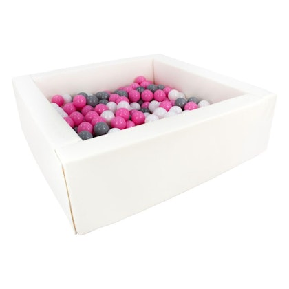Square white ball pit 80x80x30 cm (ball color of your choice)