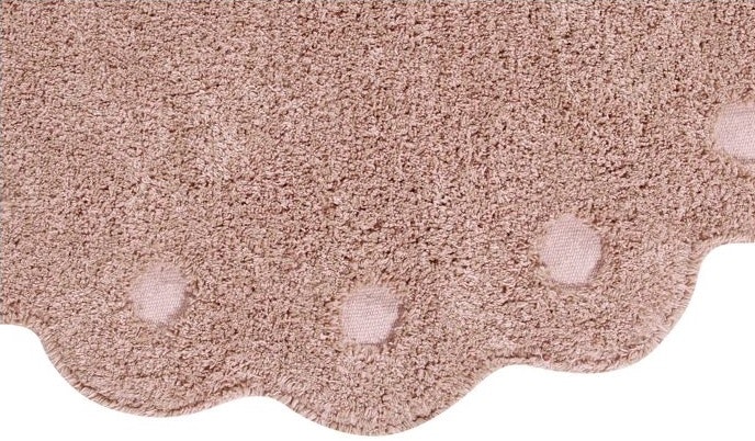 Lorena Canals round pink carpet for children's room, Picone Nude 