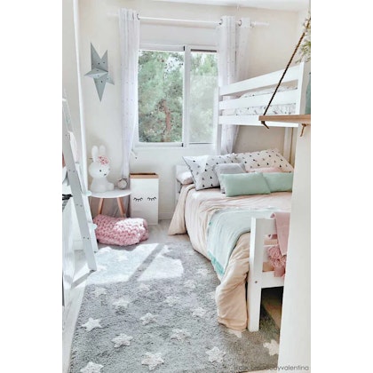 Lorena Canals carpet for children's room 120 x 160, grey stars