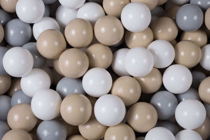 Meow, ljusgrå bollhav med 250 bollar, Safari beige 