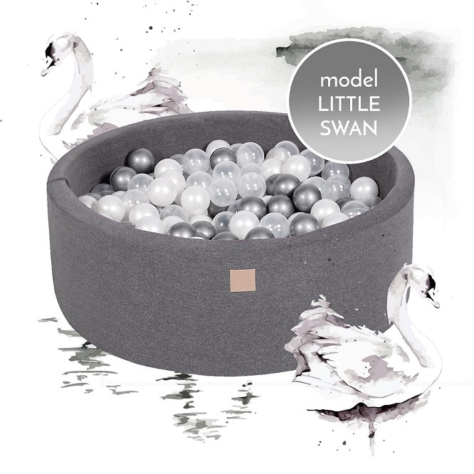 Meow, dark grey ball pit with 250 balls, Little Swan 