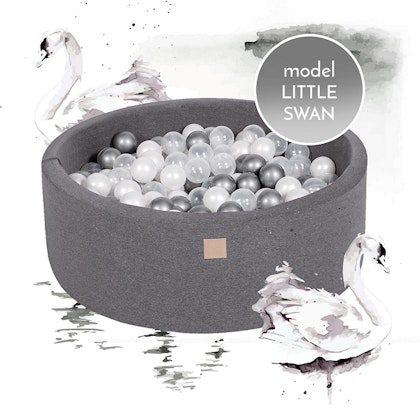 Meow, dark grey ball pit with 250 balls, Little Swan