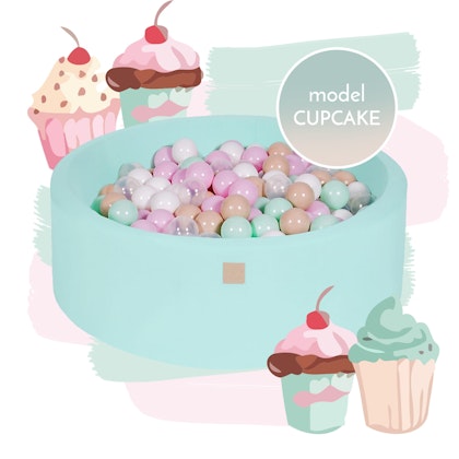 Meow, mint ball pit with 250 balls, Cupcake