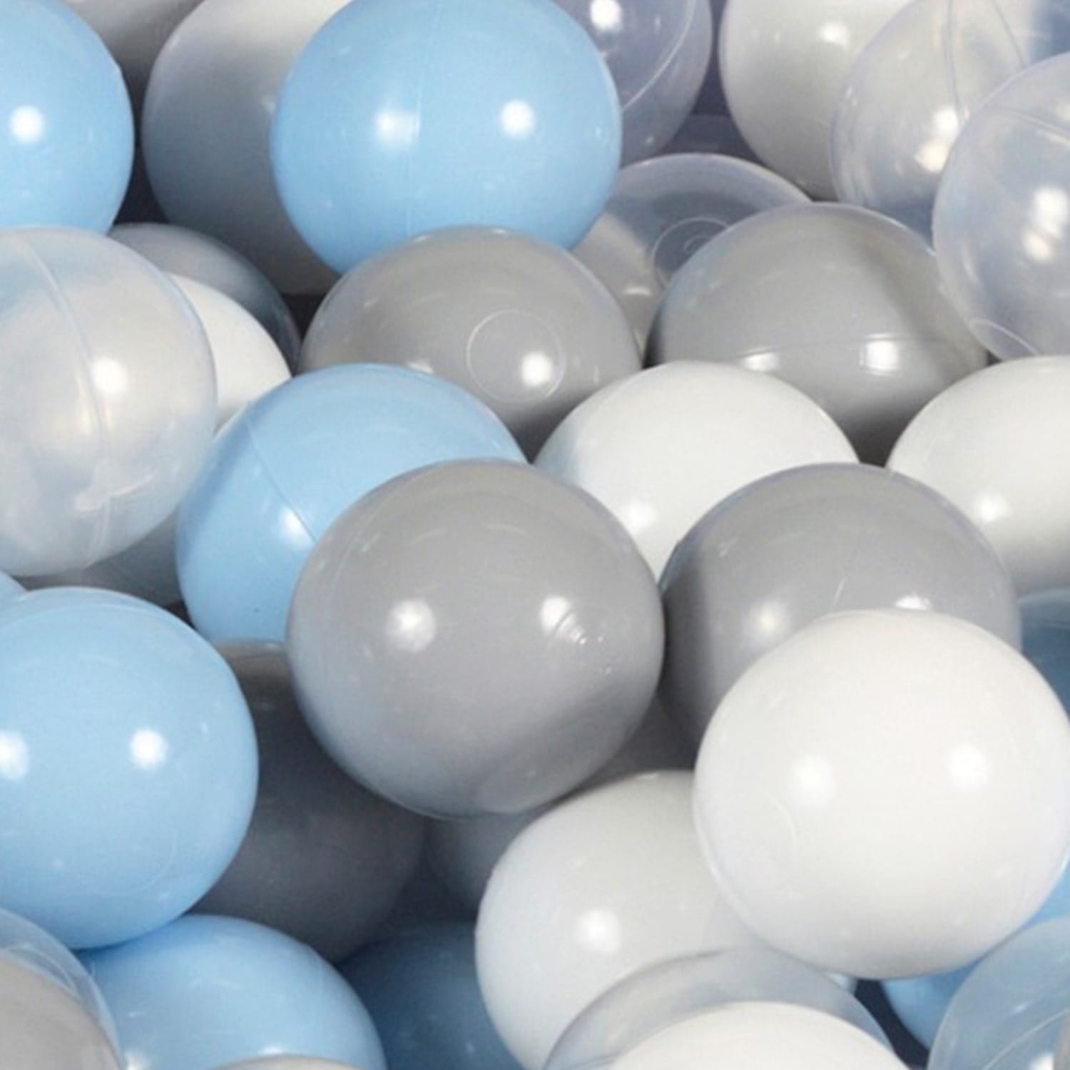 Meow, ljusblå velvet bollhav med 250 bollar, Icebear 