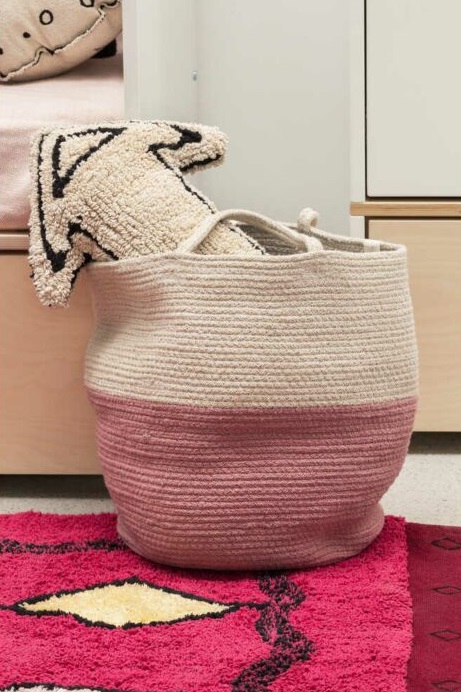 Lorena Canals, pink storage basket 