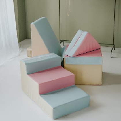 Buildable pastel slide for the children's room