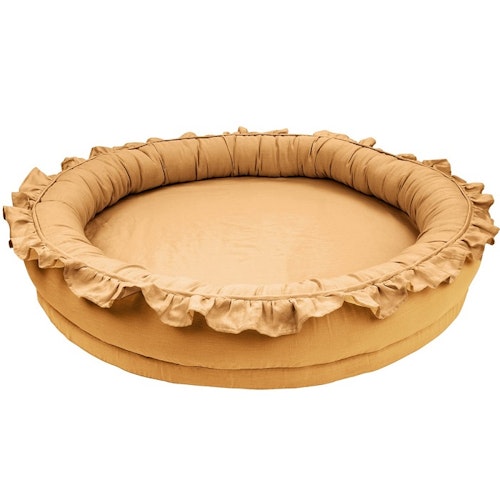 Cotton & Sweets caramel junior nest in 100% linen
