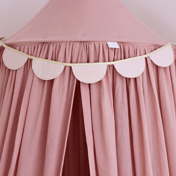 Large natural blush bed canopy maxi 70 cm, Cotton & Sweets 