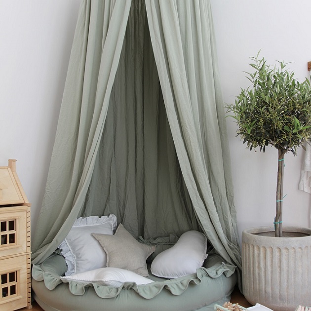 Large desert green bed canopy maxi 70 cm, Cotton & Sweets 